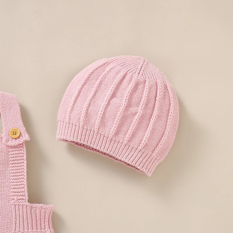 Jardineira Trico Premium com Gorro e Naninha