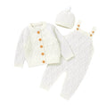 Conjunto Tricô Branco Bebê Doce Encanto 3 peças