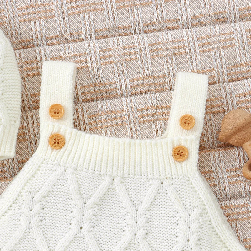 Conjunto Tricô Branco Bebê Doce Encanto 3 peças